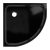   HD Slim Black 80x80/90x90 fekete íves lapos akril zuhanytálca, 5 cm magas