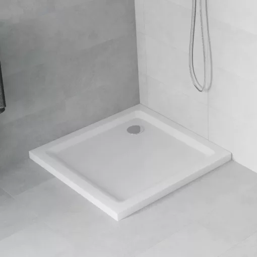 HD Slim 70x70/80x80/90x90/100x100 szögletes lapos akril zuhanytálca, 5 cm magas