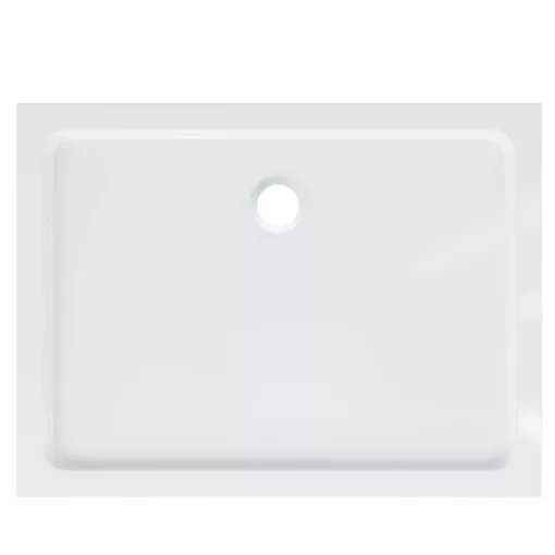 HD Slim 100x90 aszimmetrikus szögletes lapos akril zuhanytálca, 5 cm magas