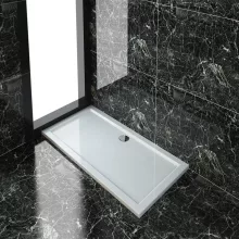 HD Slim aszimmetrikus szögletes lapos akril zuhanytálca, 5 cm magas