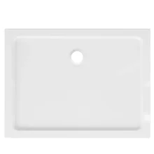HD Slim 80x70 aszimmetrikus szögletes lapos akril zuhanytálca, 5 cm magas