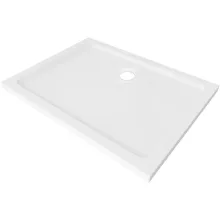 HD Slim 80x90 aszimmetrikus szögletes lapos akril zuhanytálca, 5 cm magas