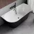   HD Florida Black 170x80 félszabadonálló fekete akril kád matt fekete túlfolyóval és click-clack leeresztővel