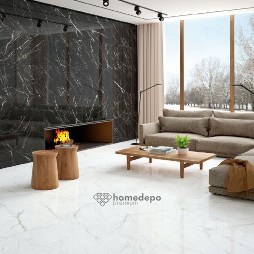 DURSTONE AGATA  BLACK 60x60 cm tükörfényes rektifikált porcelán padlólap, járólap