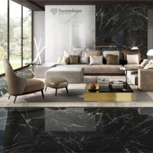 DURSTONE AGATA  BLACK 60x60 cm tükörfényes rektifikált porcelán padlólap, járólap