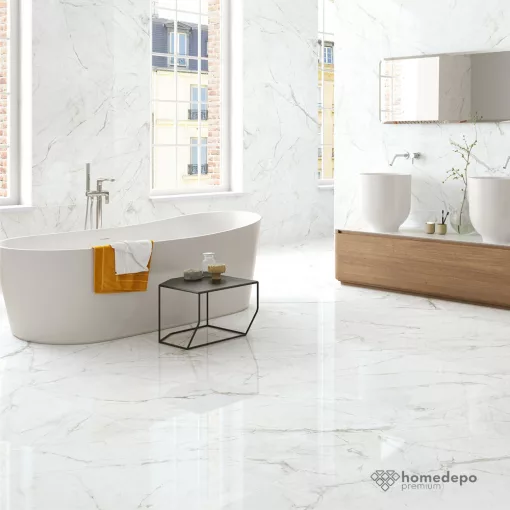 DURSTONE AGATA WHITE 60x60 cm tükörfényes rektifikált porcelán padlólap, járólap
