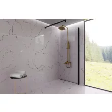 Invena GLAMOUR TREND arany komplett zuhanyrendszer zuhanycsapteleppel, fej- és kézizuhannyal