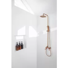 Invena GLAMOUR TREND réz komplett zuhanyrendszer zuhanycsapteleppel, fej- és kézizuhannyal