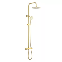Invena GOLD 3 funkciós arany komplett zuhanyrendszer, termosztátos zuhanycsapteleppel