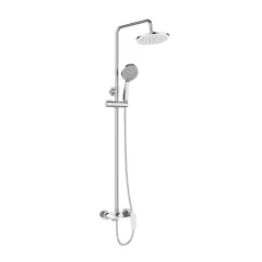   Invena DOKOS króm komplett zuhanyrendszer zuhanycsapteleppel, fej- és kézizuhannyal