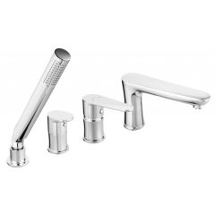   Ferro Algeo króm perembe építhető négylyukú kádtöltő csaptelep