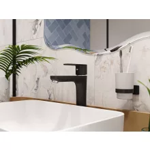 Ferro Algeo fekete magasított mosdó csaptelep