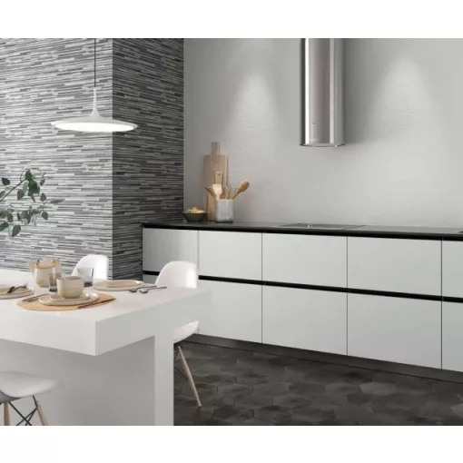 DURSTONE BANDS GREY 31x98 cm csíkos 3D felületű díszburkolat, csempe