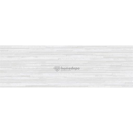 DURSTONE BANDS WHITE 31x98 cm csíkos 3D felületű díszburkolat, csempe