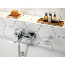 Ferro Algeo Square króm kádtöltő csaptelep automata zuhanyváltóval