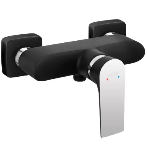 FERRO ALGEO SQUARE fekete-króm zuhany csaptelep