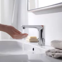 Invena SMART FLOW álló krómozott érintésmentes mosdócsaptelep, hőszabályozással