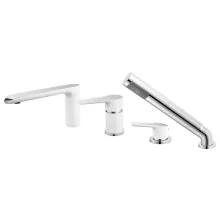 Ferro ALGEO fehér-króm perembe építhető négylyukú kádtöltő csaptelep