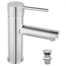 Ferro Fiesta króm mosdó csaptelep click-clack leeresztővel