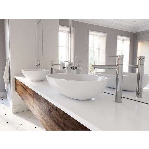 Ferro Fiesta króm magasított mosdó csaptelep elforgatható kifolyócsővel