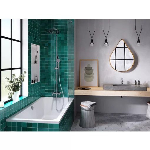 Ferro Fiesta króm mosdó csaptelep click-clack leeresztővel