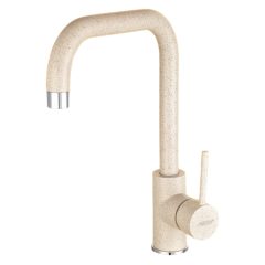   Ferro Freya bézs konyhai mosogató csaptelep szögletes elforgatható kifolyócsővel