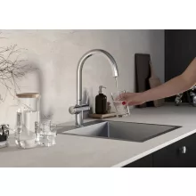 Ferro FILTRATA álló króm konyhai mosogató csaptelep elforgatható kifolyócsővel, szűrt vízhez