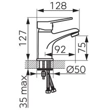 Ferro Isso króm mosdó csaptelep