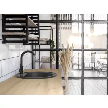 Ferro Lugio fekete konyhai mosogató csaptelep elforgatható kifolyócsővel