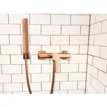Invena GLAMOUR TREND falra szerelhető réz zuhanycsaptelep, zuhanyszettel