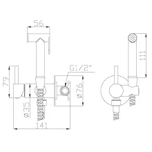Invena Bidetta fekete falsík alatti bidécsaptelep