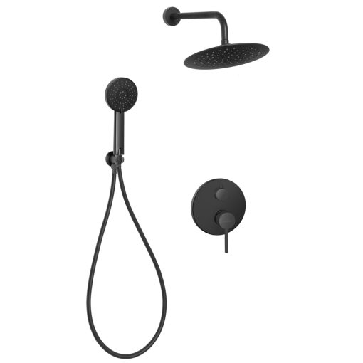 Invena DAFNI fekete falsík alatti 2-funkciós zuhanycsaptelep szett