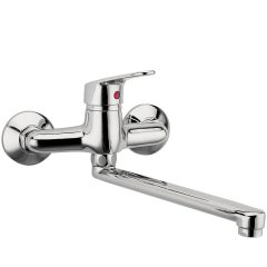   Ferro Smile króm fali konyhai mosogató csaptelep hosszított elforgatható kifolyócsővel