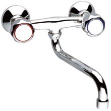 Ferro Standard króm fali konyhai mosogató csaptelep elforgatható kifolyócsővel