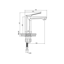 Invena NERI álló króm mosdócsaptelep
