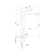 Invena NERI magasított álló króm mosdócsaptelep