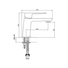 Invena PAROS BLACK álló fekete mosdócsaptelep