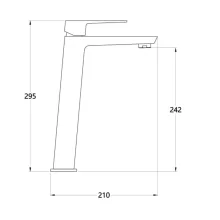 Invena PAROS magasított álló króm mosdócsaptelep