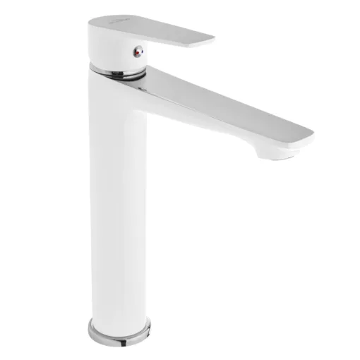 Invena DOKOS magasított álló fehér-króm mosdócsaptelep