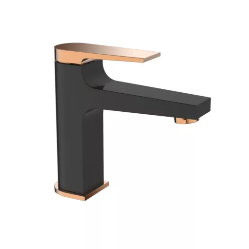 Invena MIDNIGHT álló fekete-rózsa arany mosdócsaptelep