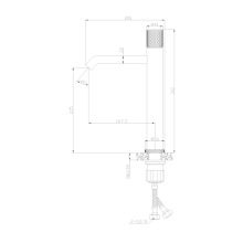 Invena MOONLIGHT magasított álló fekete-rózsa arany mosdócsaptelep