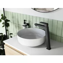 Ferro Vitto Verdeline víztakarékos magasított fekete mosdó csaptelep