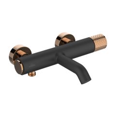   Invena MOONLIGHT falra szerelhető fekete-rózsa arany kádcsaptelep