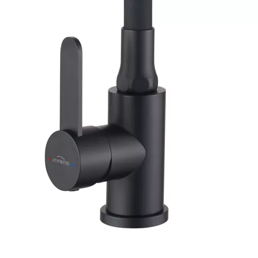 Invena DALIS SLIM 2F fekete konyhai álló csaptelep, 2 funkciós flexibilis kifolyócsővel