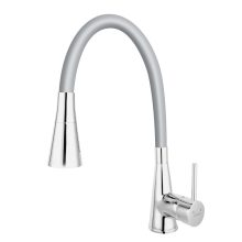 Ferro Zumba II. króm konyhai mosogató csaptelep kétfunkciós elasztikus ezüst kifolyócsővel