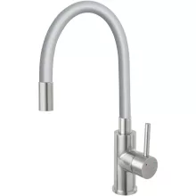 Ferro Zumba Inox szürke konyhai mosogató csaptelep flexibilis kifolyócsővel