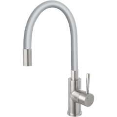   Ferro Zumba Inox szürke konyhai mosogató csaptelep flexibilis kifolyócsővel