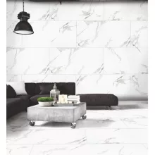 New Carrara White 60x120 polírozott rektifikált márványmintás gres-porcelán padlóburkolat