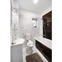 Carrara White 60x60 polírozott rektifikált márványmintás gres-porcelán padlóburkolat