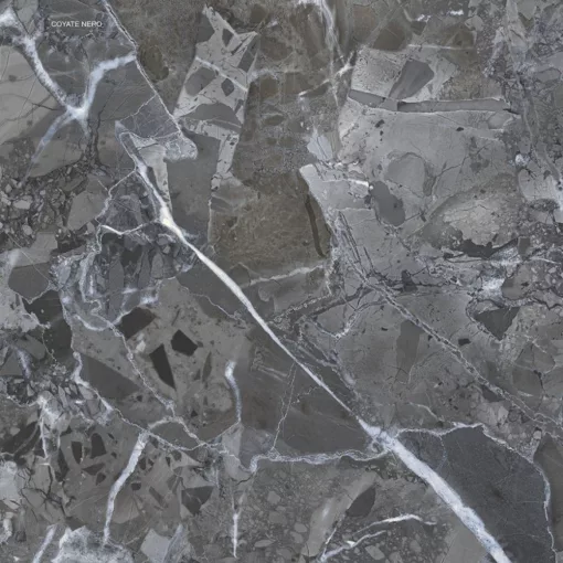 Coyote Nero 60x60 polírozott rektifikált gres-porcelán padlóburkolat